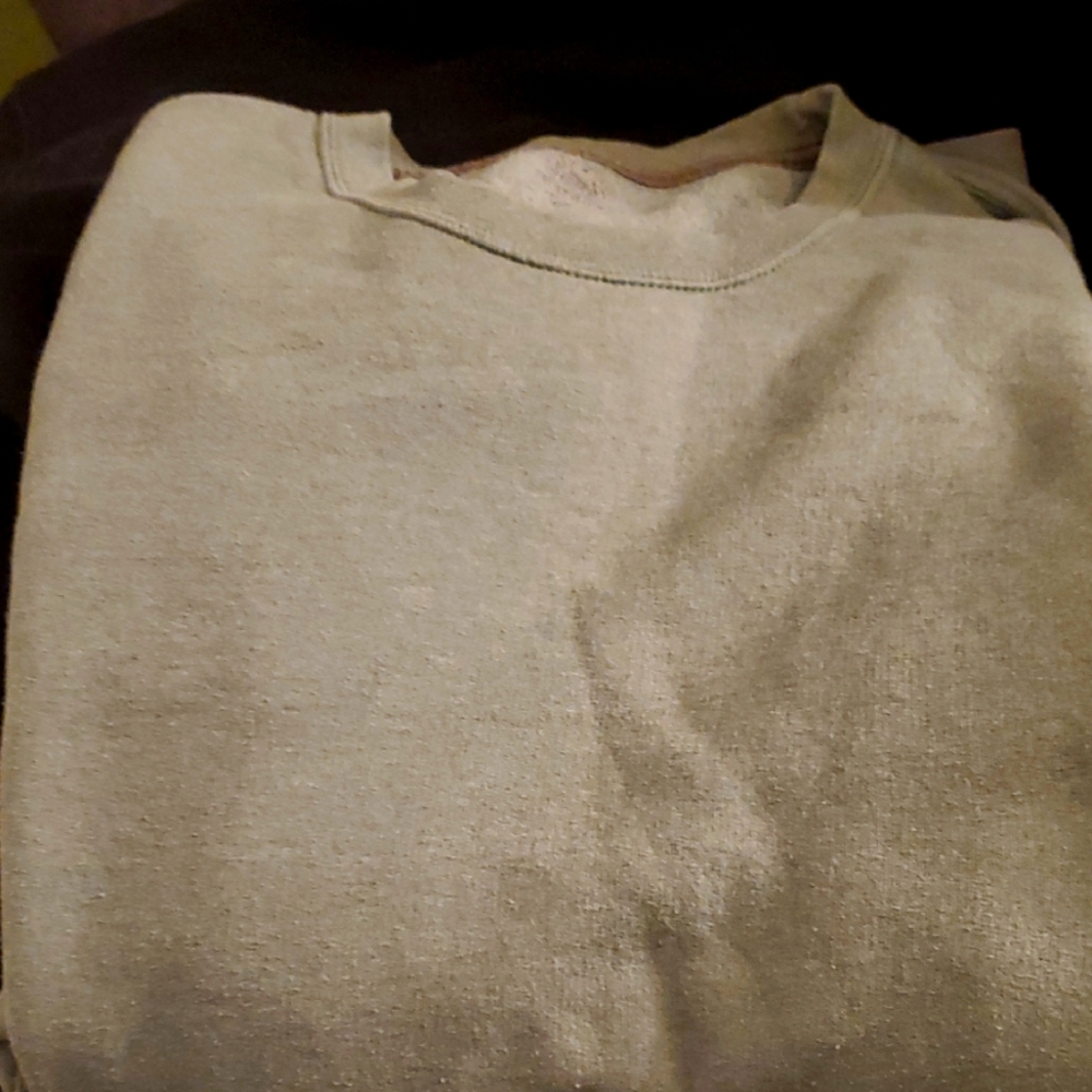 Fruit of the Loom Men's Cream Crewneck Sweater